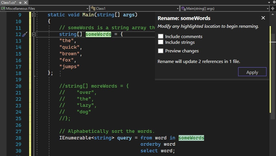Code Editor Visual Studio