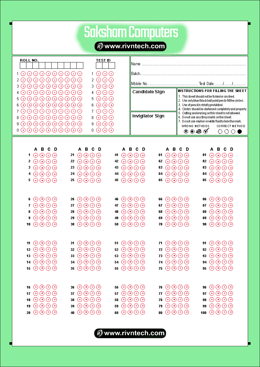 OMR Sheet कैसे भरे - How to Fill OMR Sheet in Hindi
