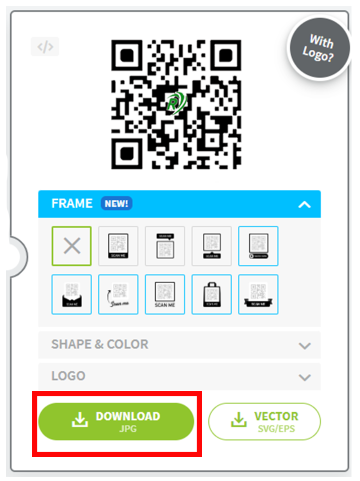 Download QR Code Generate Image