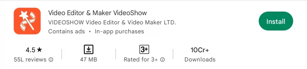 VideoShow विडियो बनाने वाले ऐप्स
