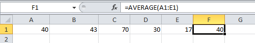 AVERAGE Excel Formula
