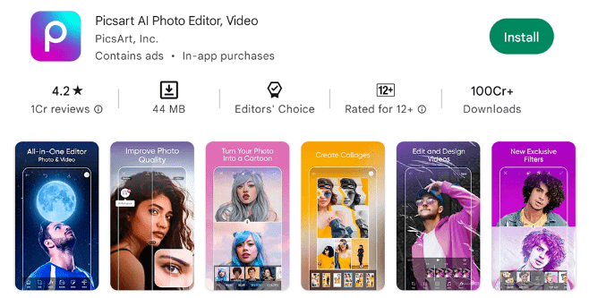PicsArt - सबसे अच्छा फोटो एडिटर ऐप