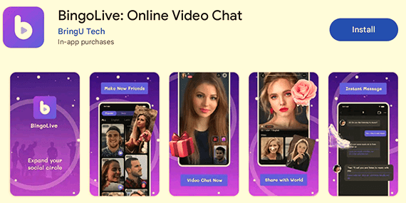 Bigo Live Free video call app with girl