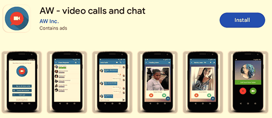 AW live video call app with girl┬а