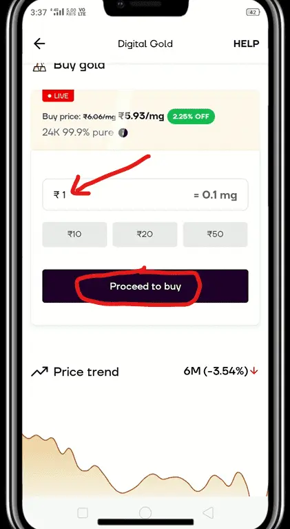 Navi app me Digital Gold buy kaise kare