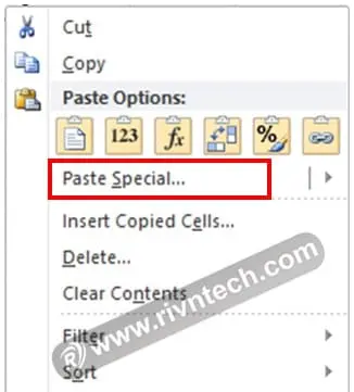 How to remove formula in excel