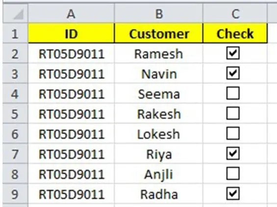 How to Draw Checkbox in Excel