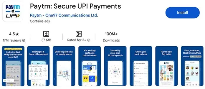 Paytm - बिजली बिल चेक करने वाला ऐप