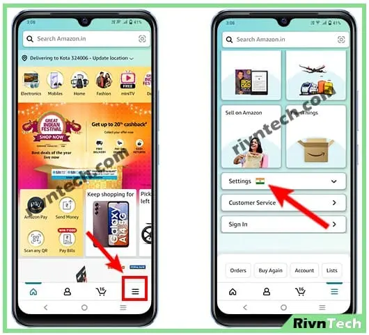 Amazon me Language kaise Change kare