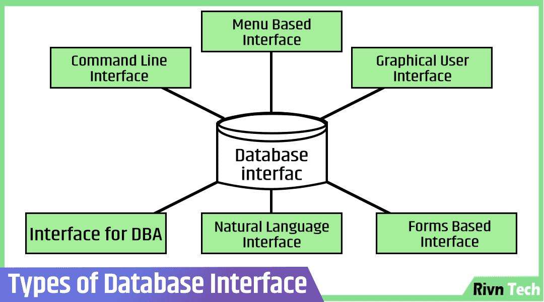 डेटाबेस इंटरफ़ेस के प्रकार - Types of Database Interface in Hindi