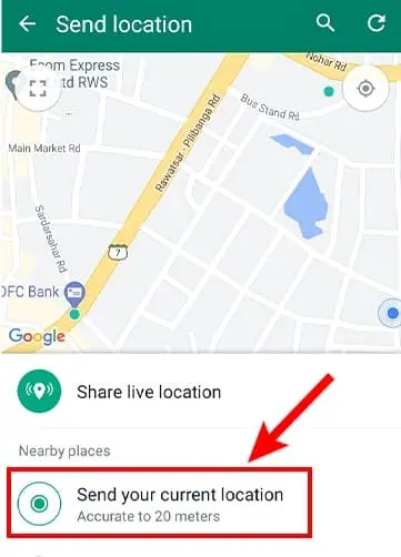 Whatsapp पर Current Location कैसे भेजे
