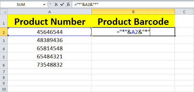 Excel में Barcode बनाने का फार्मूला