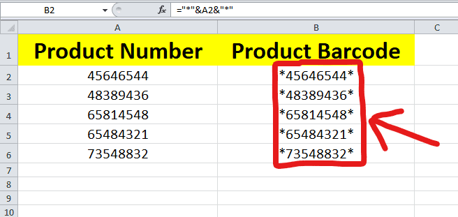 asterisk barcode number
